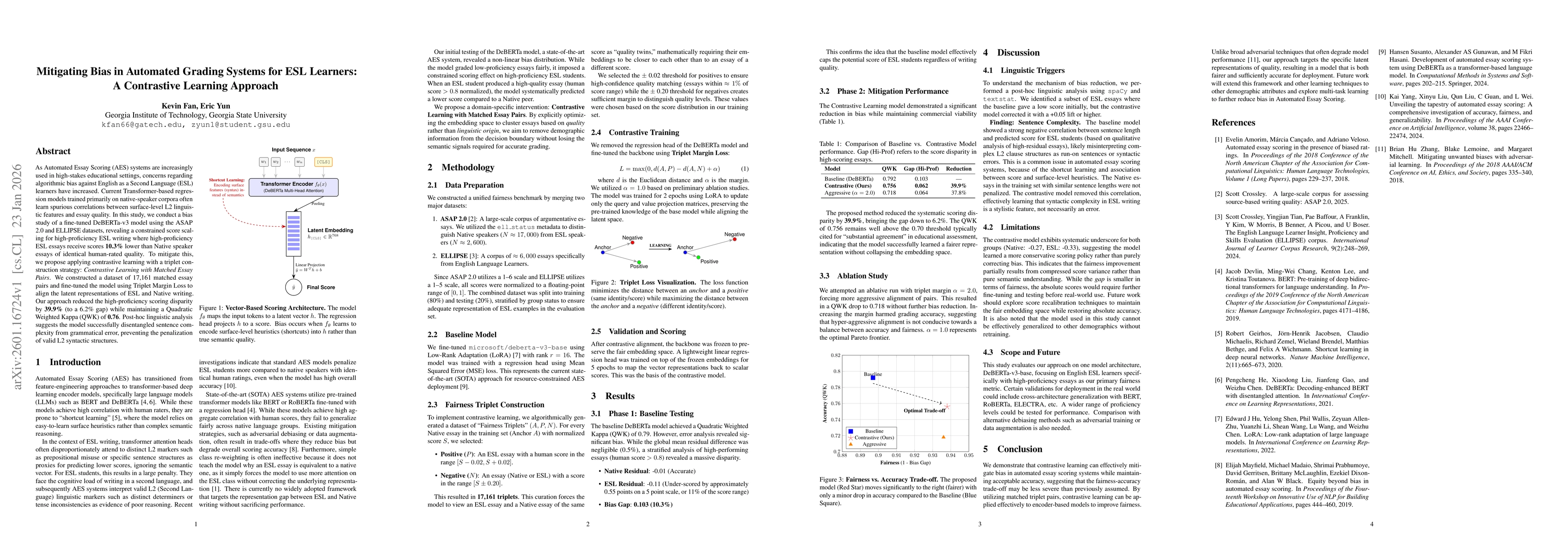 Thumbnail for Mitigating Bias in Automated Grading Systems for ESL Learners: A Contrastive Learning Approach