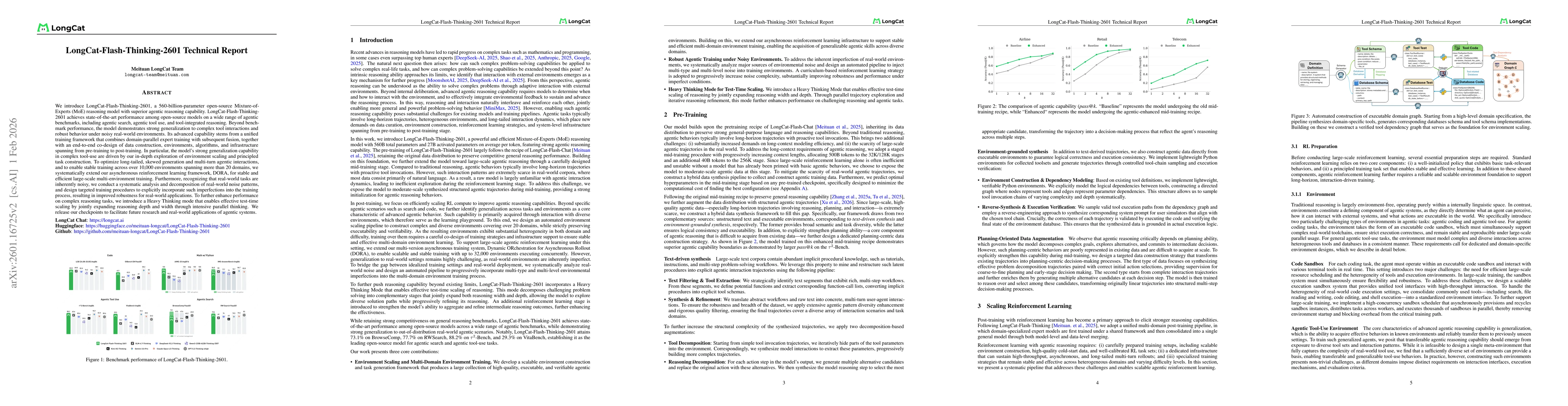 Thumbnail for LongCat-Flash-Thinking-2601 Technical Report