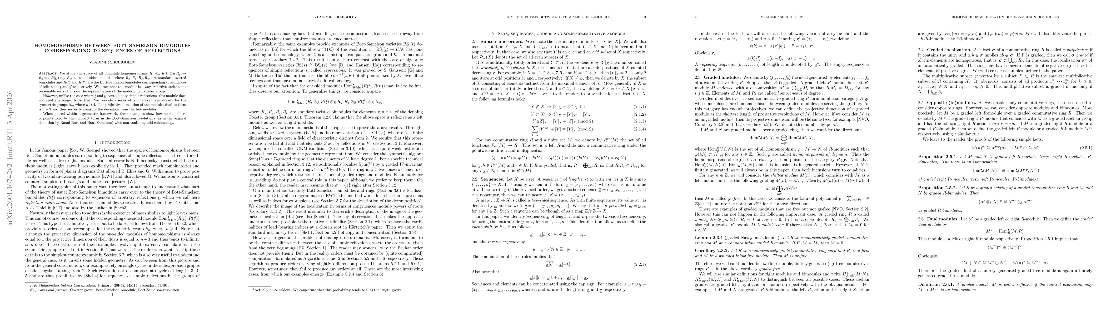 Thumbnail for Homomorphisms between Bott-Samelson bimodules corresponding to sequences of reflections