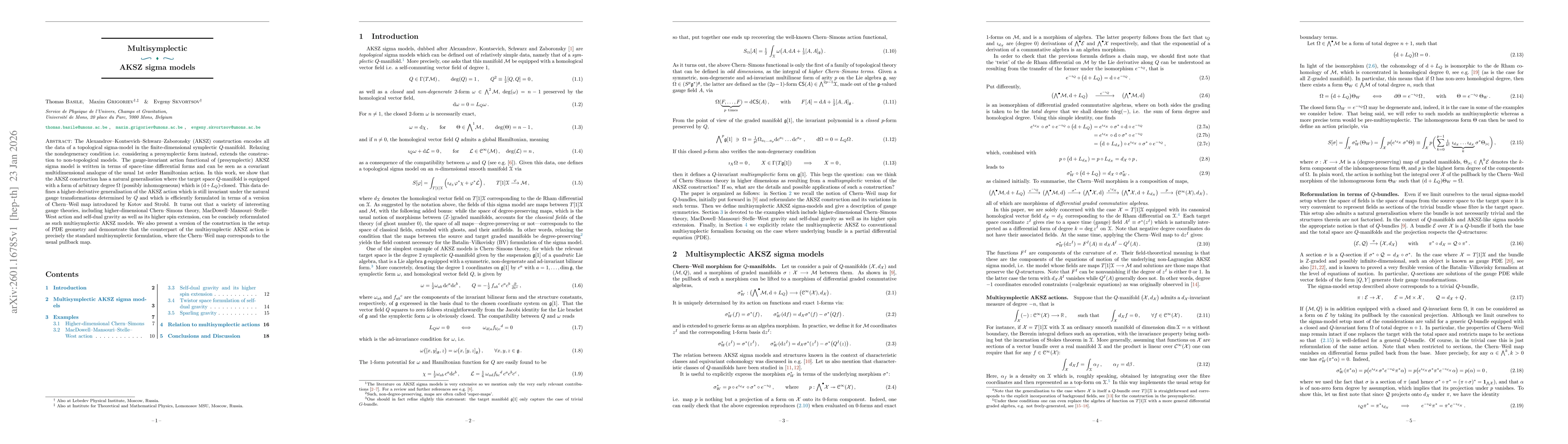 Thumbnail for Multisymplectic AKSZ sigma models