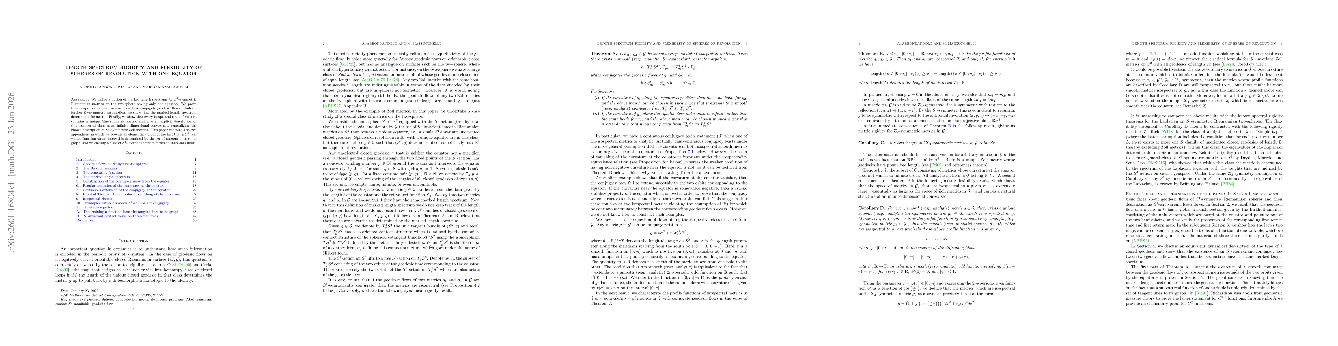 Thumbnail for Length spectrum rigidity and flexibility of spheres of revolution with one equator