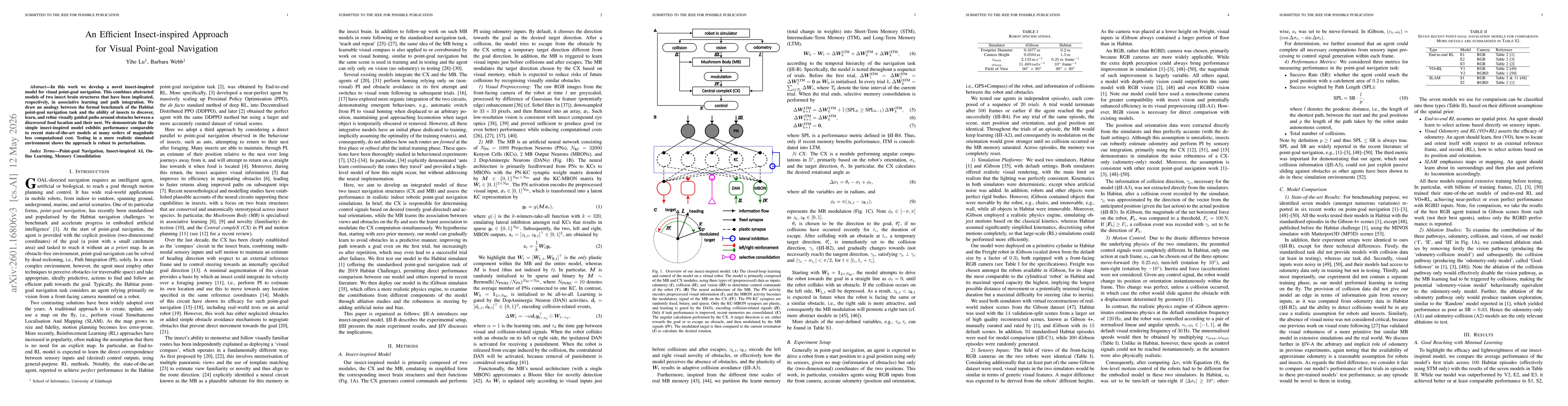 Thumbnail for An Efficient Insect-inspired Approach for Visual Point-goal Navigation