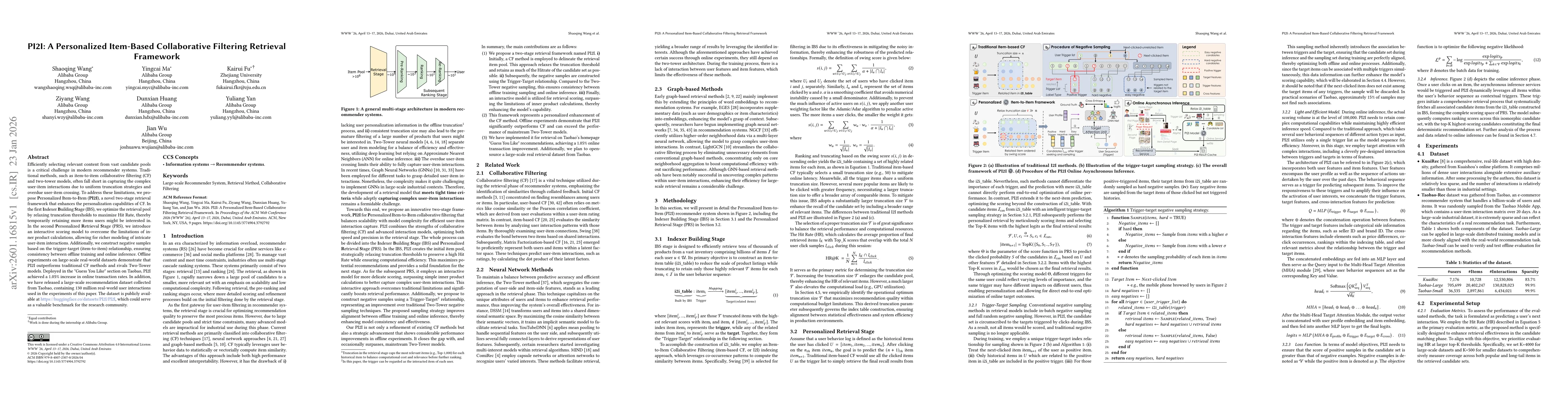 Thumbnail for PI2I: A Personalized Item-Based Collaborative Filtering Retrieval Framework