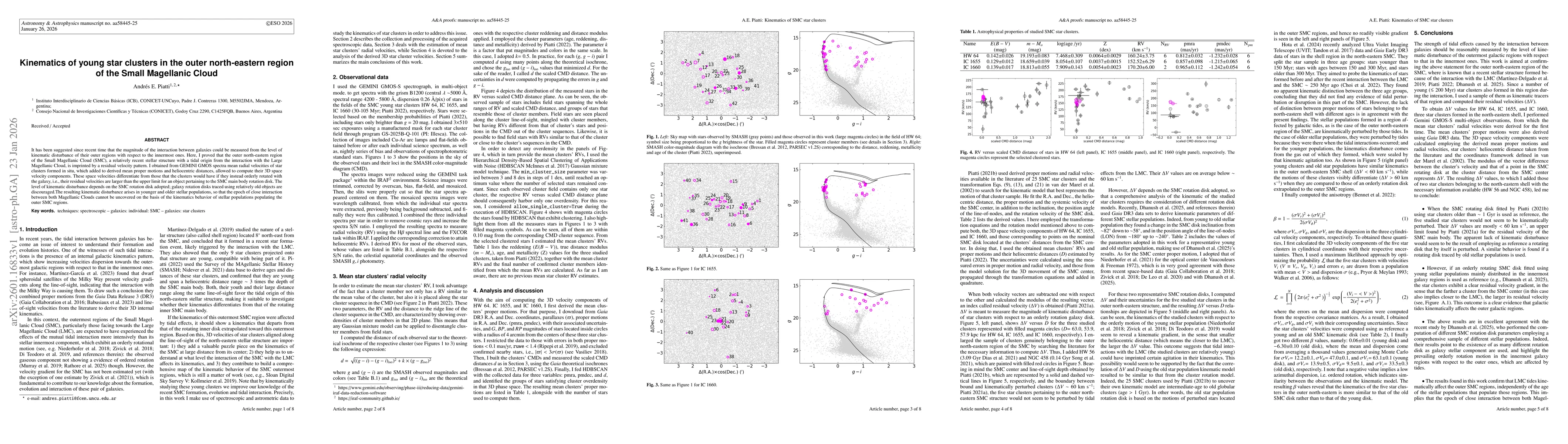Thumbnail for Kinematics of young star clusters in the outer north-eastern region of the Small Magellanic Cloud