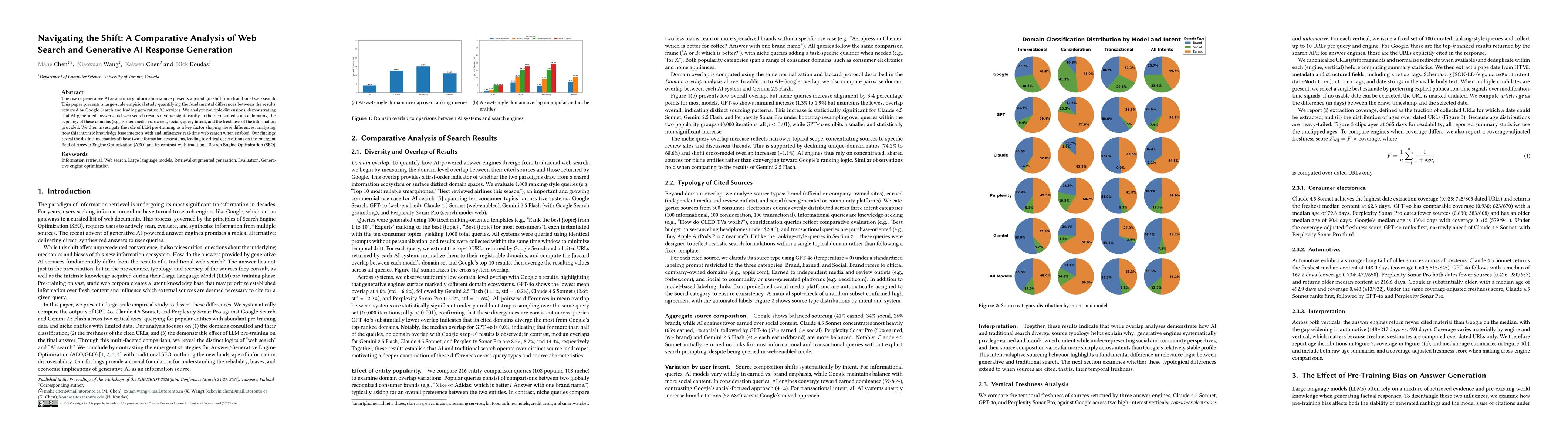 Thumbnail for Navigating the Shift: A Comparative Analysis of Web Search and Generative AI Response Generation