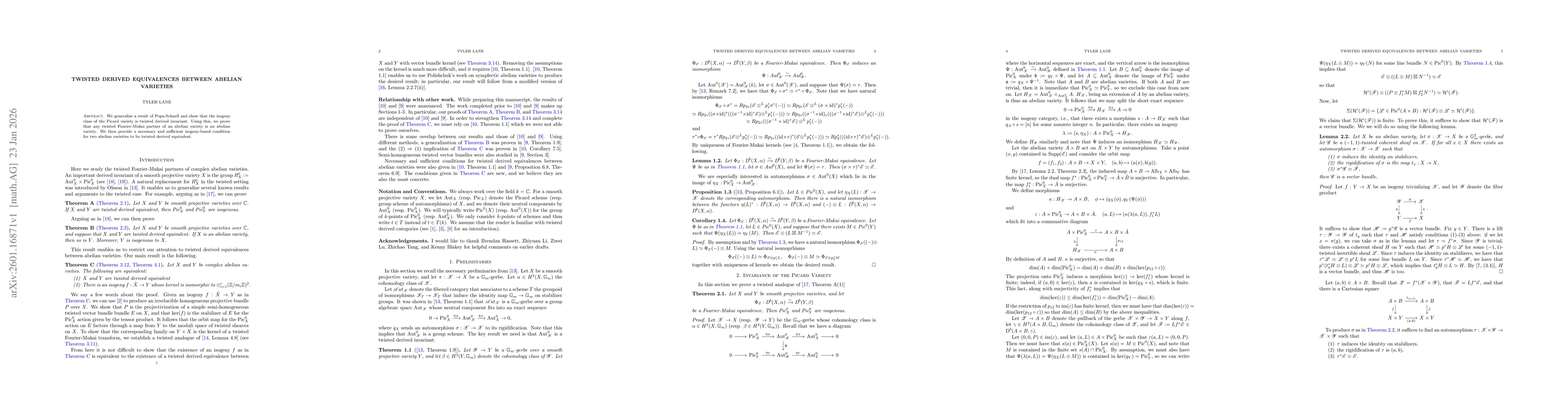 Thumbnail for Twisted Derived Equivalences Between Abelian Varieties
