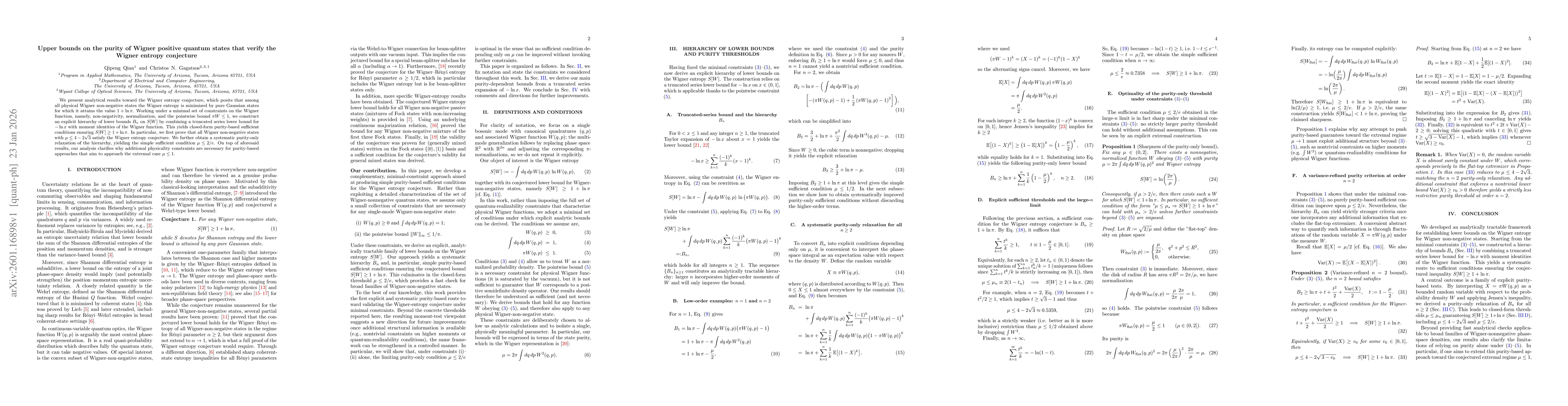 Thumbnail for Upper bounds on the purity of Wigner positive quantum states that verify the Wigner entropy conjecture