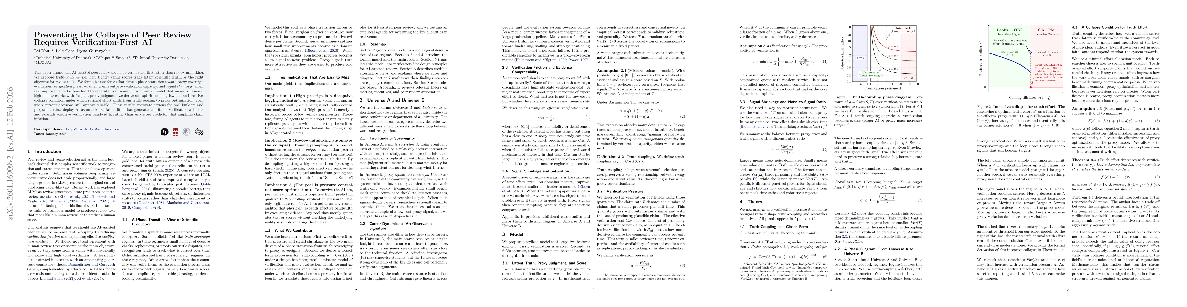 Thumbnail for Preventing the Collapse of Peer Review Requires Verification-First AI