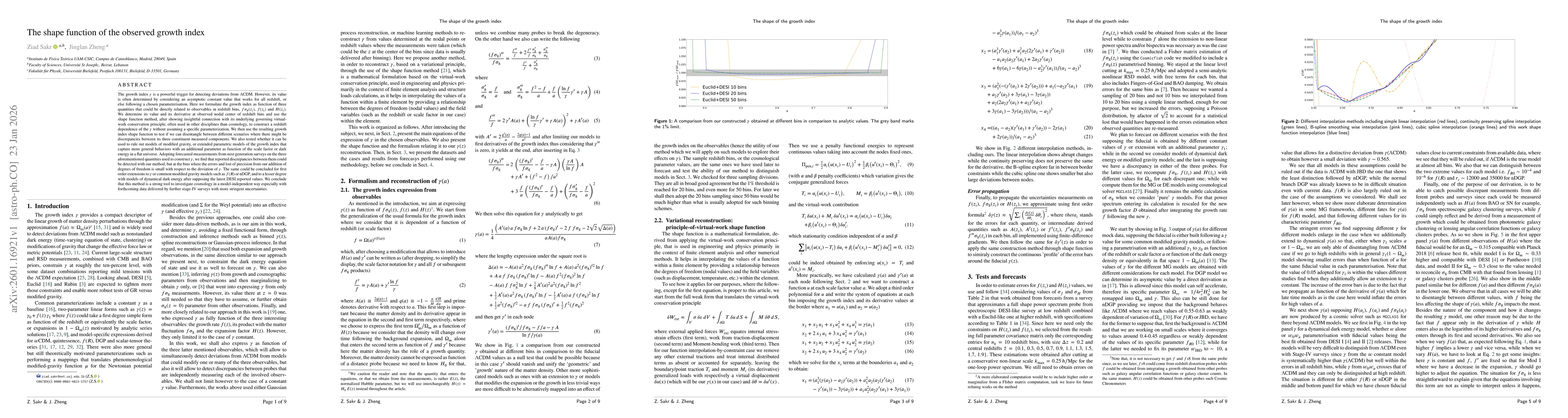 Thumbnail for The shape function of the observed growth index
