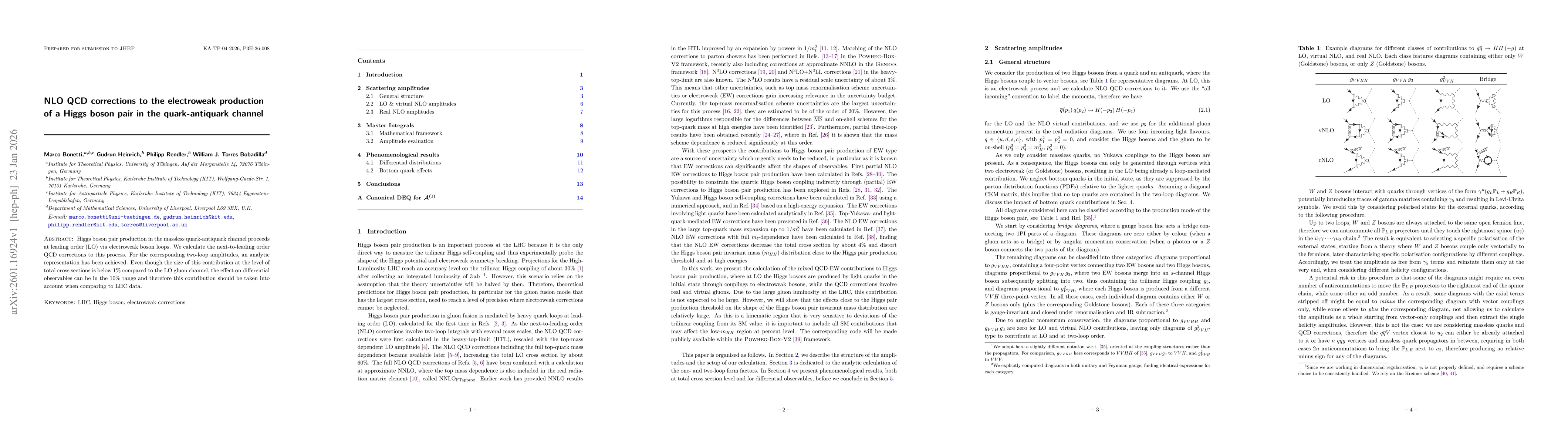 Thumbnail for NLO QCD corrections to the electroweak production of a Higgs boson pair in the quark-antiquark channel
