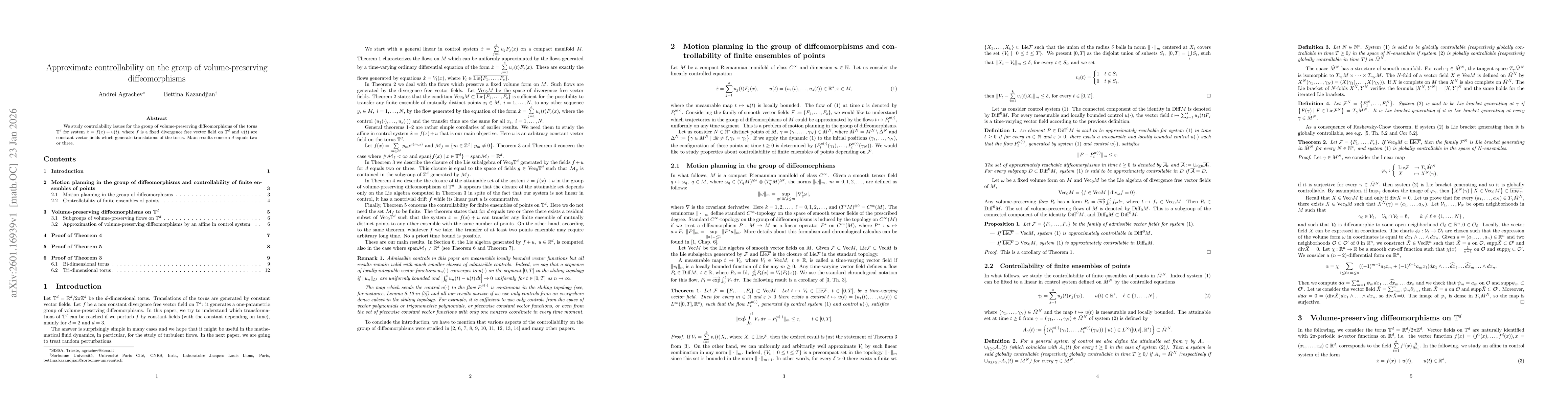 Thumbnail for Approximate controllability on the group of volume-preserving diffeomorphisms
