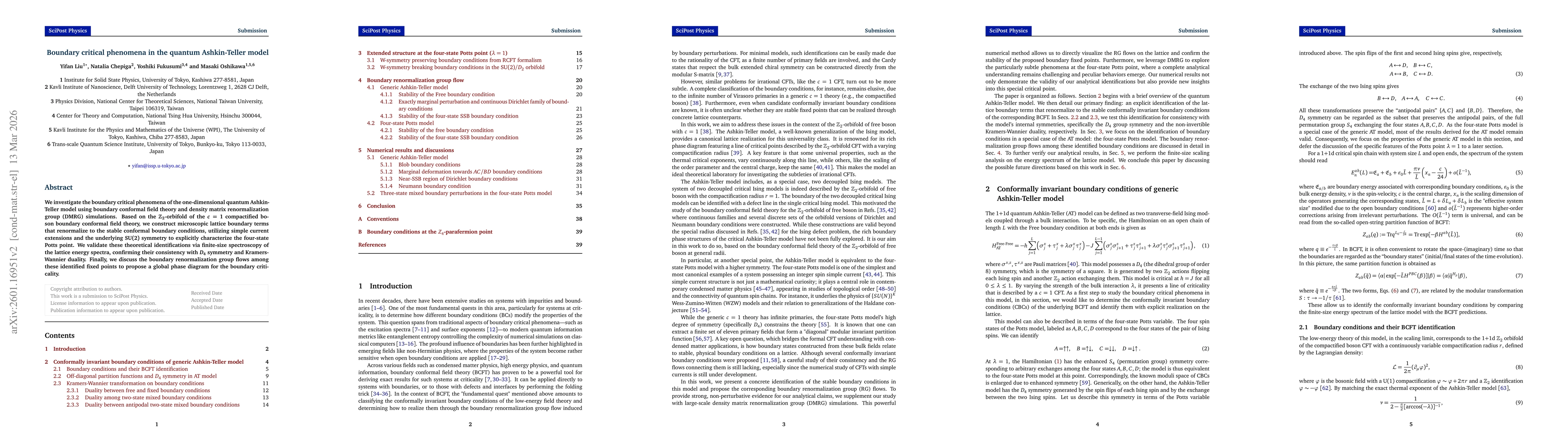 Thumbnail for Boundary critical phenomena in the quantum Ashkin-Teller model