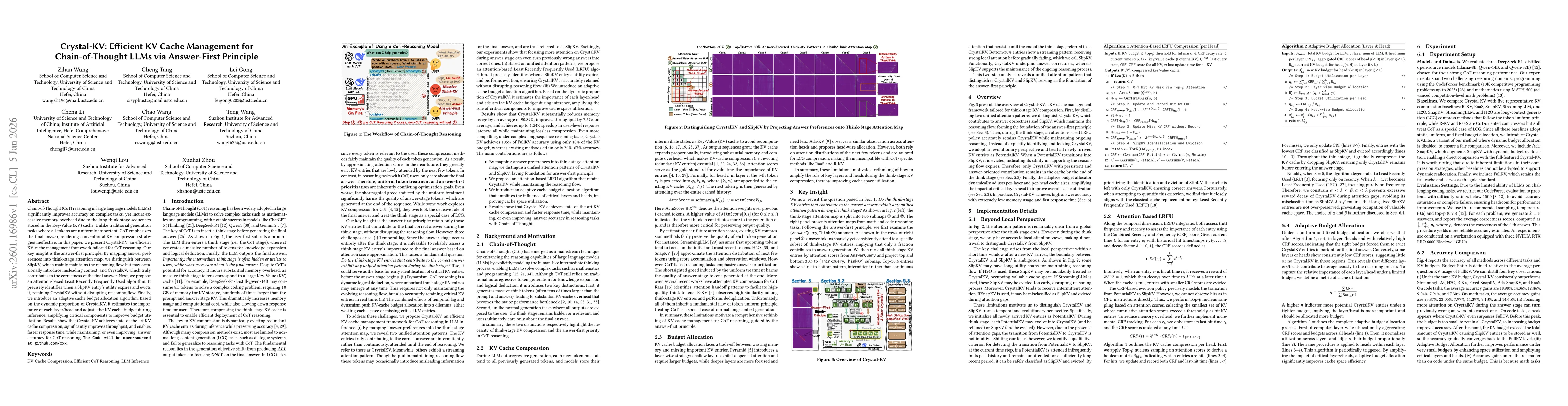 Thumbnail for Crystal-KV: Efficient KV Cache Management for Chain-of-Thought LLMs via Answer-First Principle