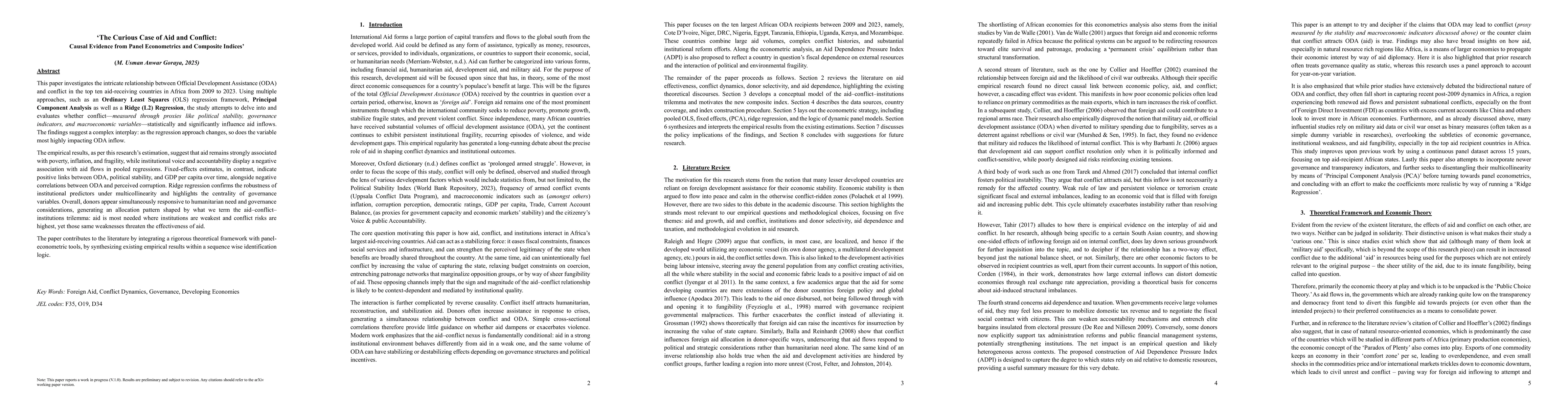 Thumbnail for The Curious Case of Aid and Conflict: Causal Evidence from Panel Econometrics and Composite Indices