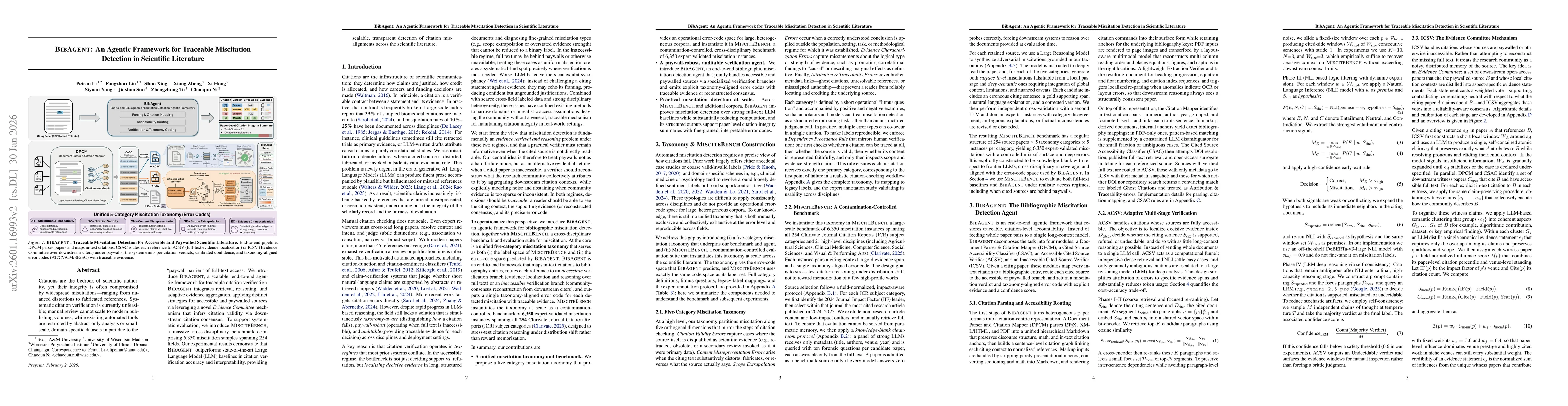 Thumbnail for BibAgent: An Agentic Framework for Traceable Miscitation Detection in Scientific Literature