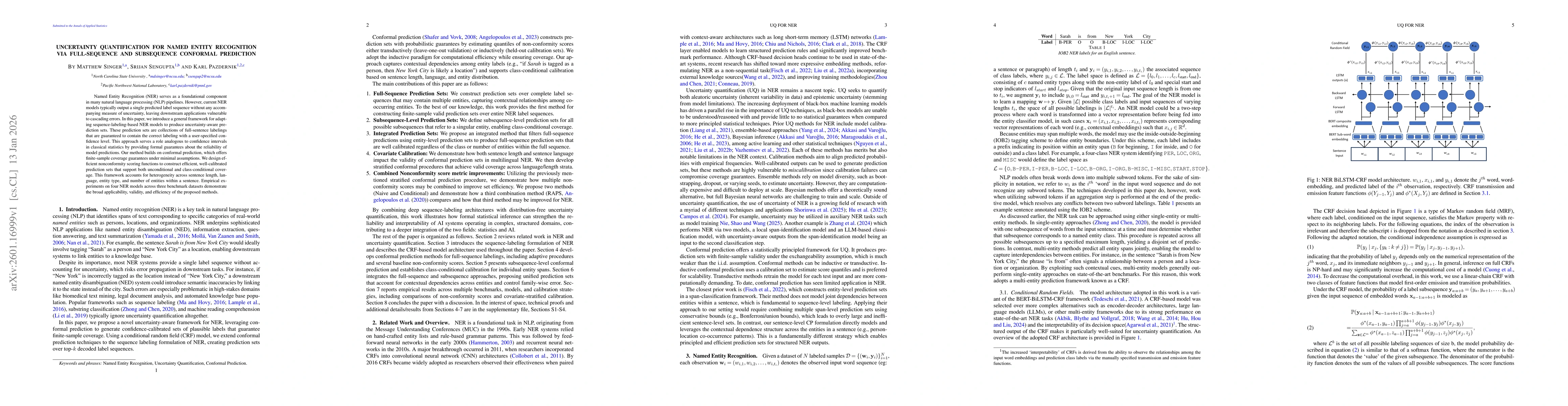 Thumbnail for Uncertainty Quantification for Named Entity Recognition via Full-Sequence and Subsequence Conformal Prediction