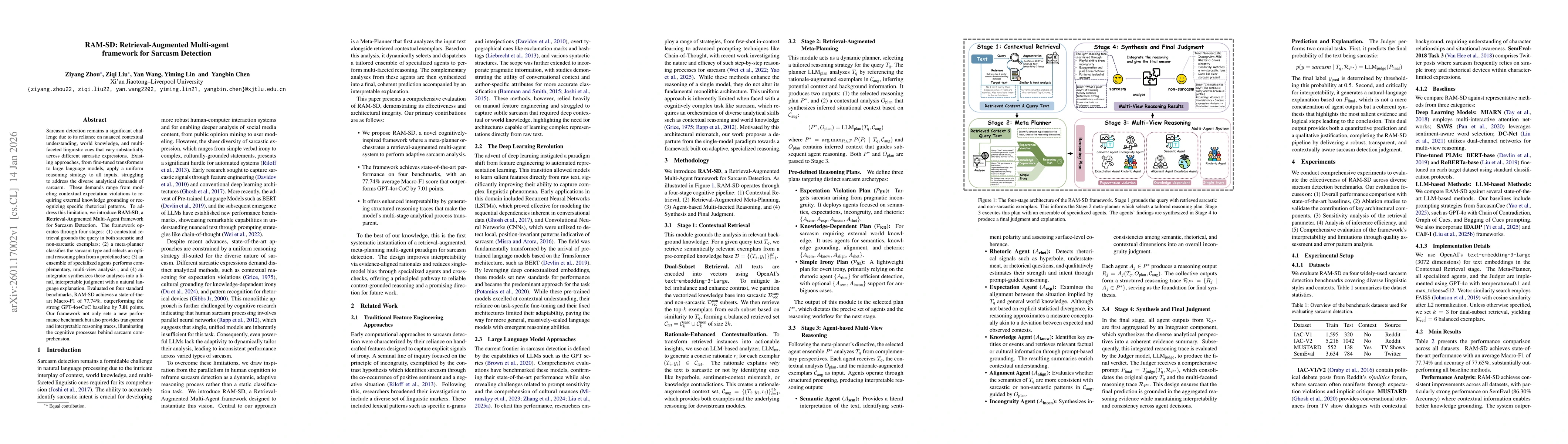 Thumbnail for RAM-SD: Retrieval-Augmented Multi-agent framework for Sarcasm Detection