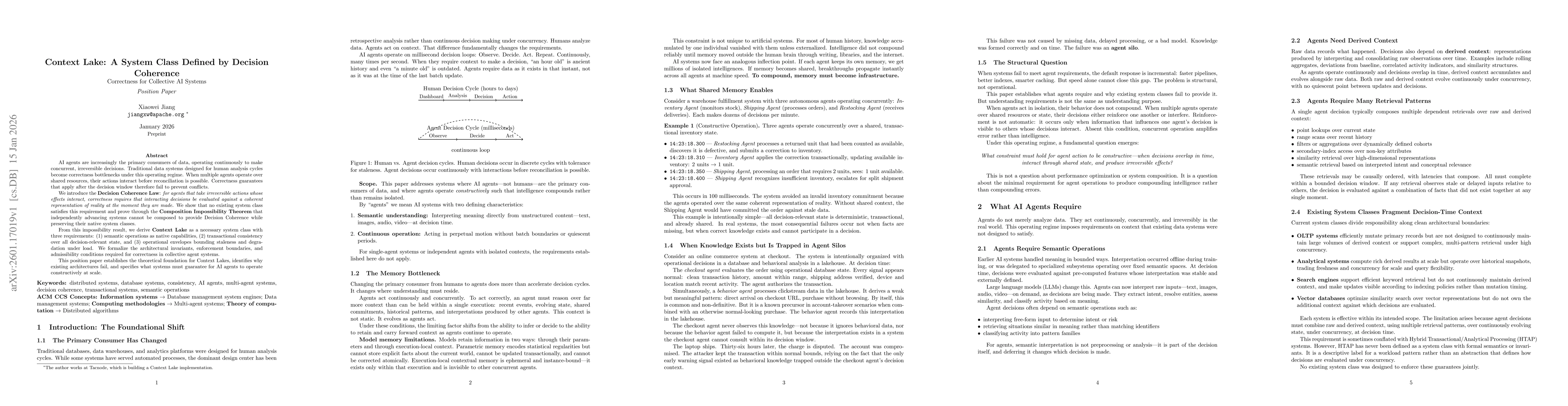 Thumbnail for Context Lake: A System Class Defined by Decision Coherence