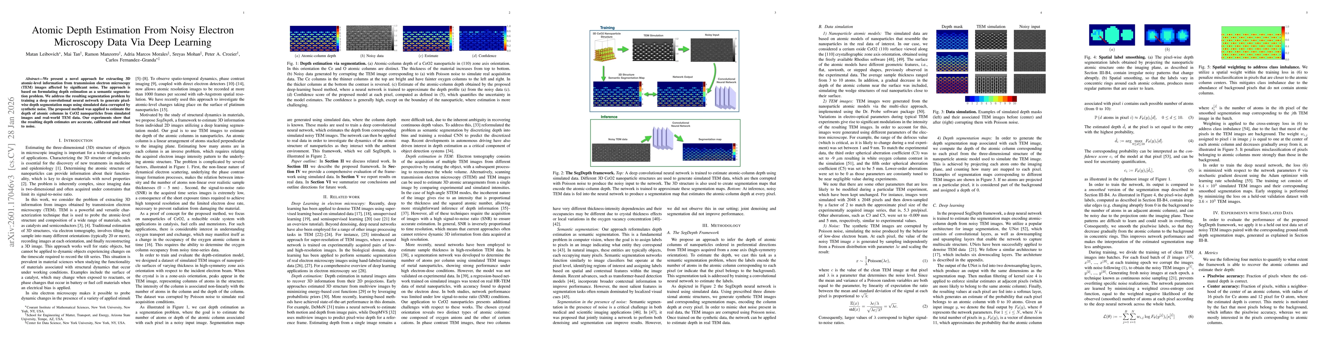 Thumbnail for Atomic Depth Estimation From Noisy Electron Microscopy Data Via Deep Learning
