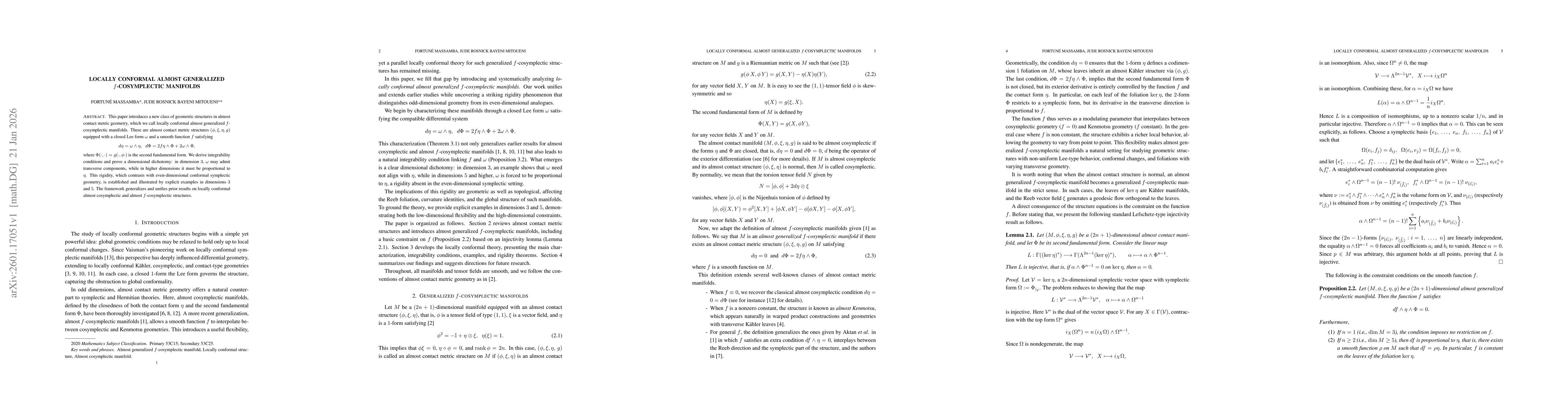 Thumbnail for Locally conformal almost generalized $f$-cosymplectic manifolds