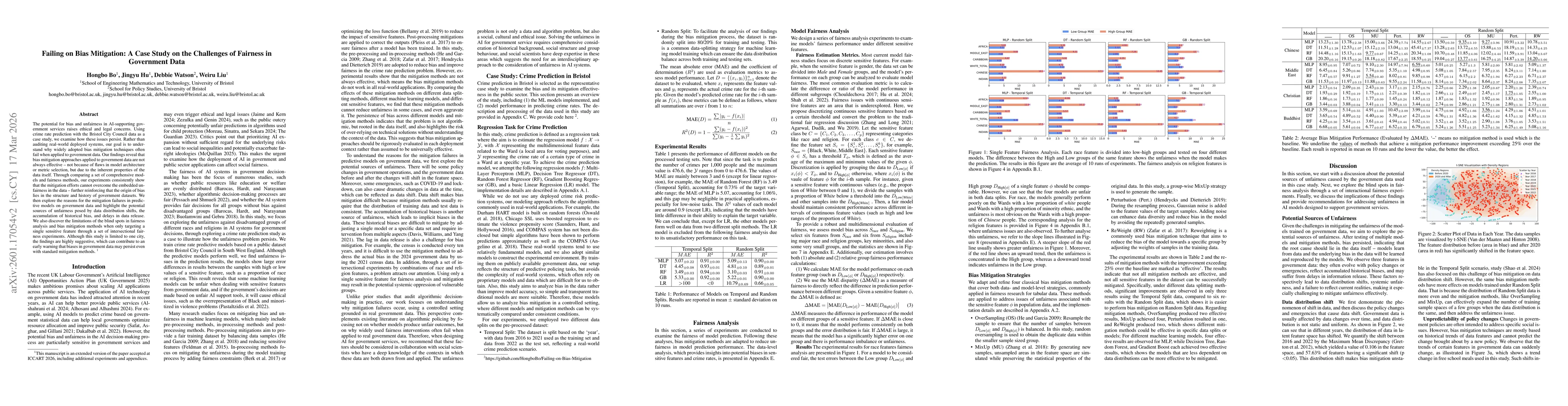 Thumbnail for Failing on Bias Mitigation: Investigating Why Predictive Models Struggle with Government Data