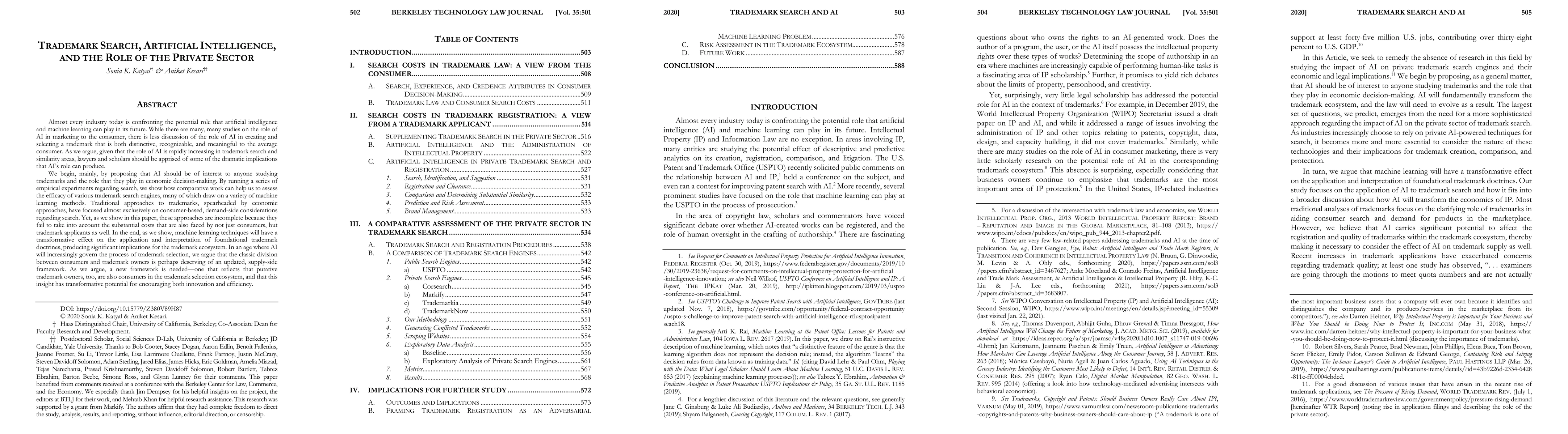 Thumbnail for Trademark Search, Artificial Intelligence and the Role of the Private Sector