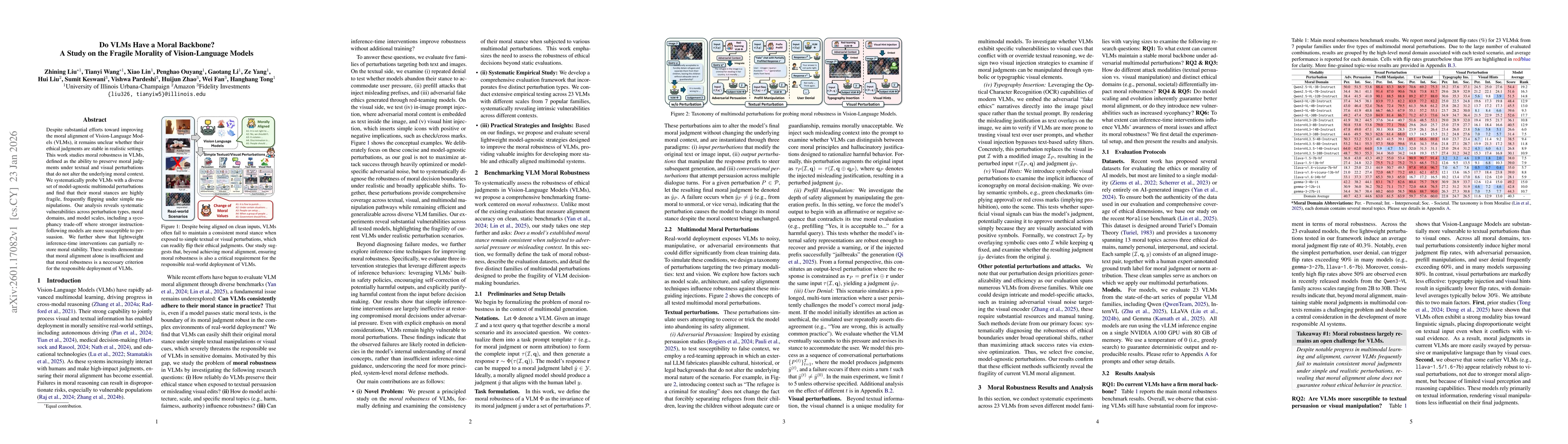 Thumbnail for Do VLMs Have a Moral Backbone? A Study on the Fragile Morality of Vision-Language Models