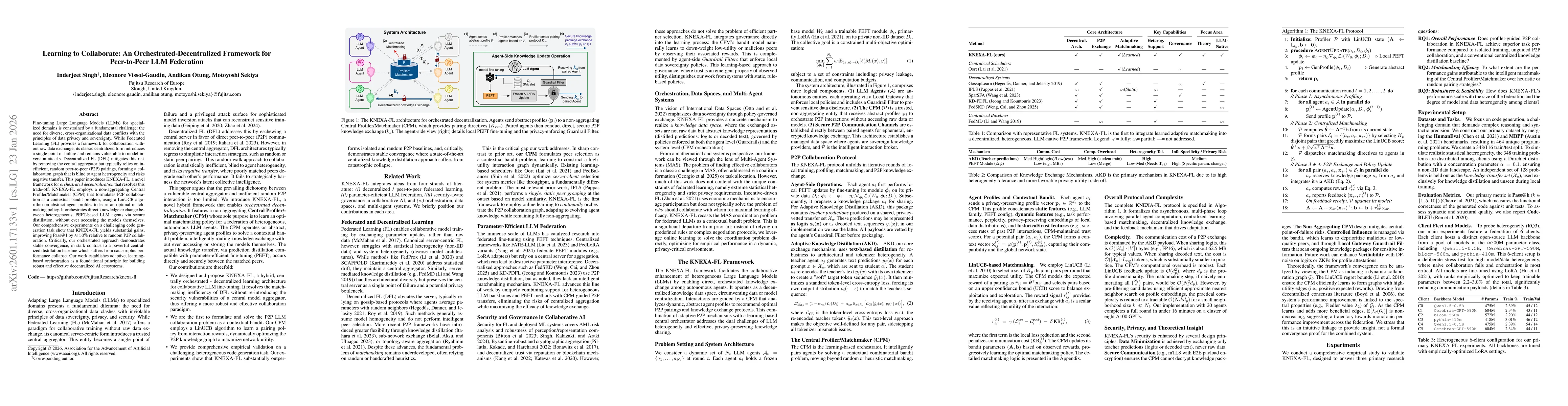 Thumbnail for Learning to Collaborate: An Orchestrated-Decentralized Framework for Peer-to-Peer LLM Federation