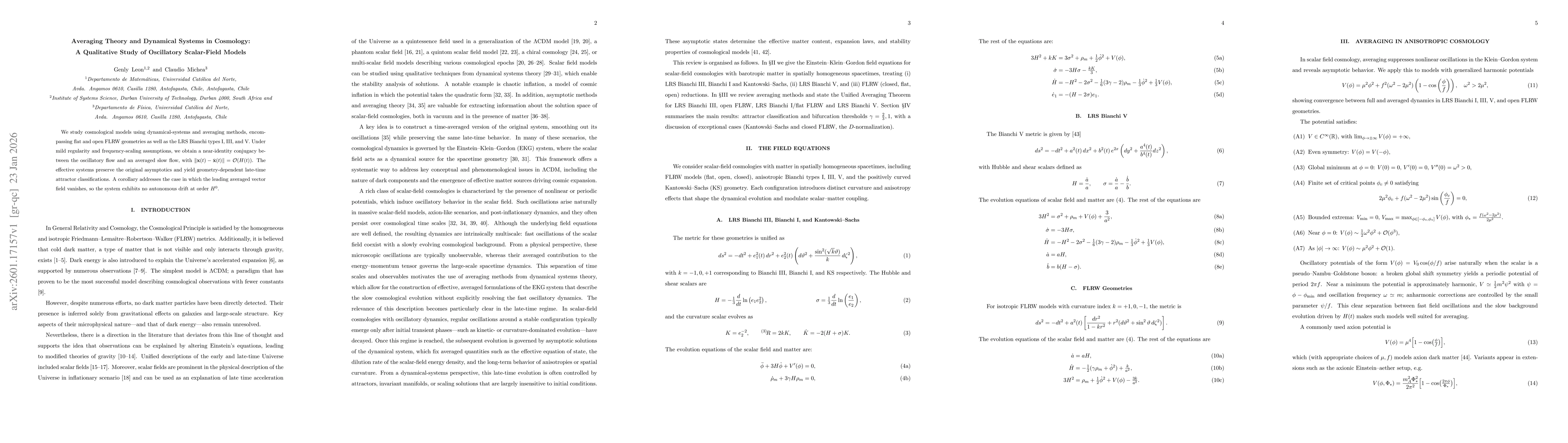 Thumbnail for Averaging Theory and Dynamical Systems in Cosmology: A Qualitative Study of Oscillatory Scalar-Field Models