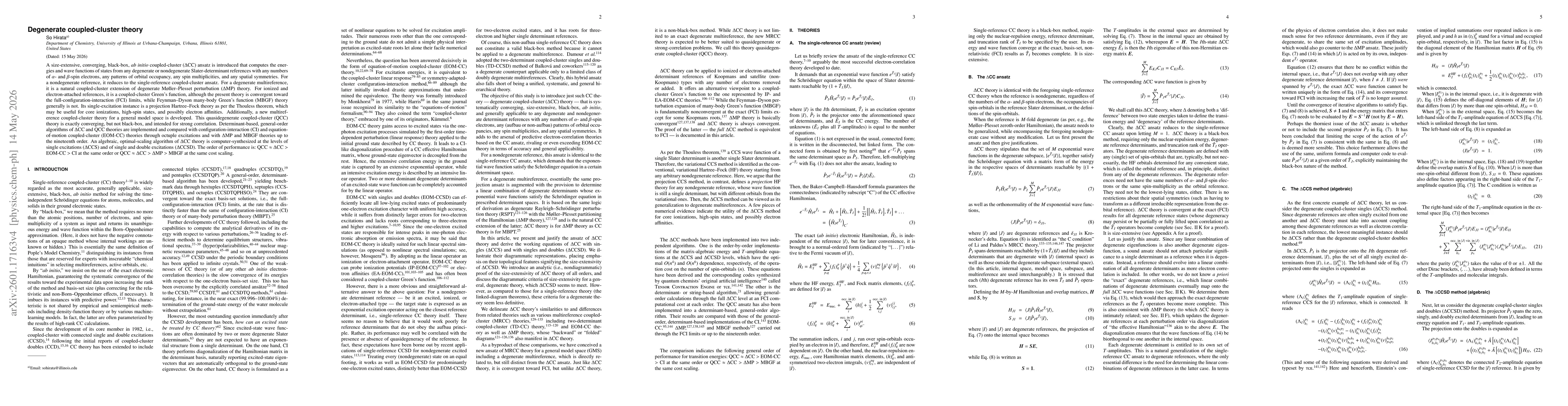 Thumbnail for General-order degenerate coupled-cluster theory