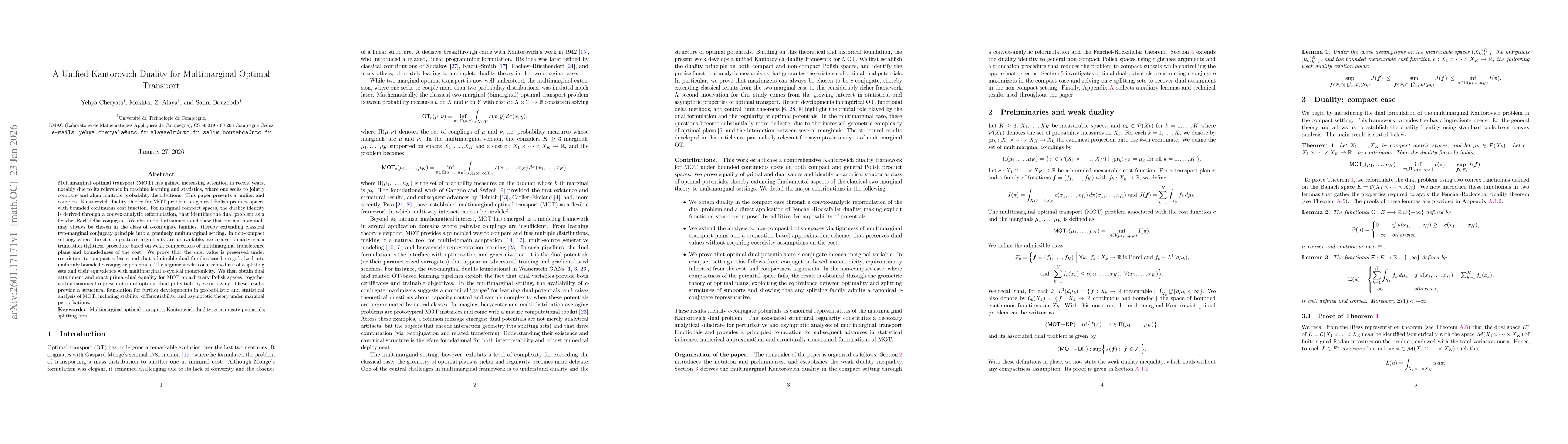 Thumbnail for A Unified Kantorovich Duality for Multimarginal Optimal Transport