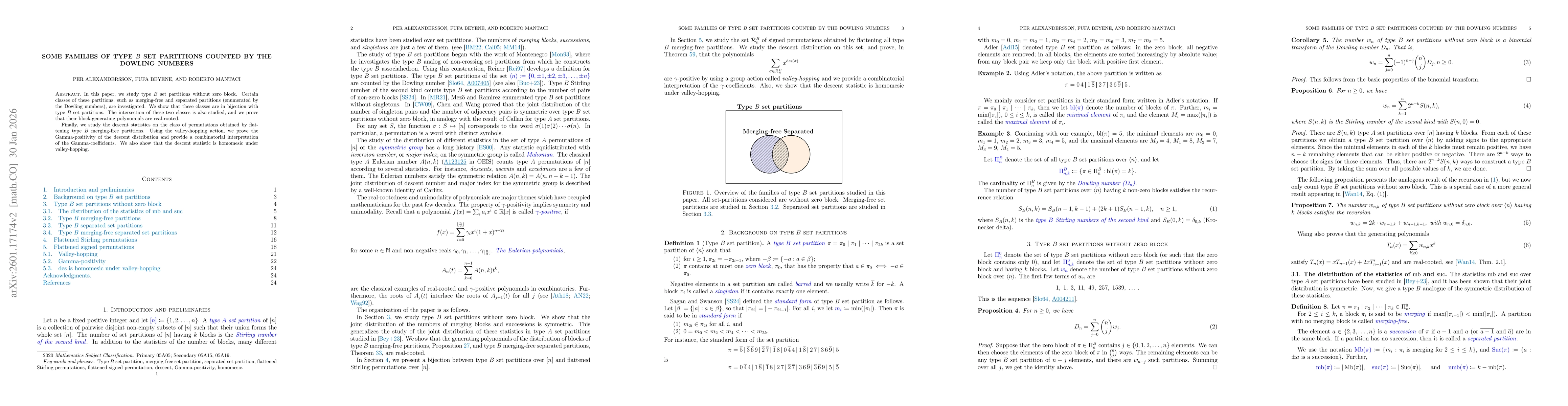 Thumbnail for Some Families of Type $B$ Set Partitions Counted by the Dowling Numbers