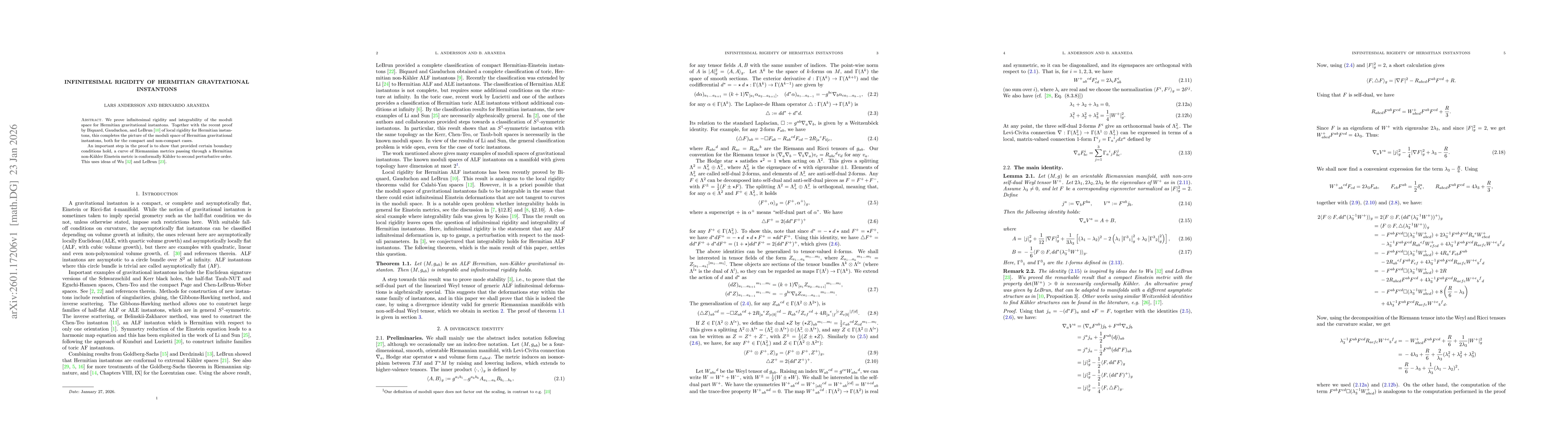 Thumbnail for Infinitesimal rigidity of Hermitian gravitational instantons