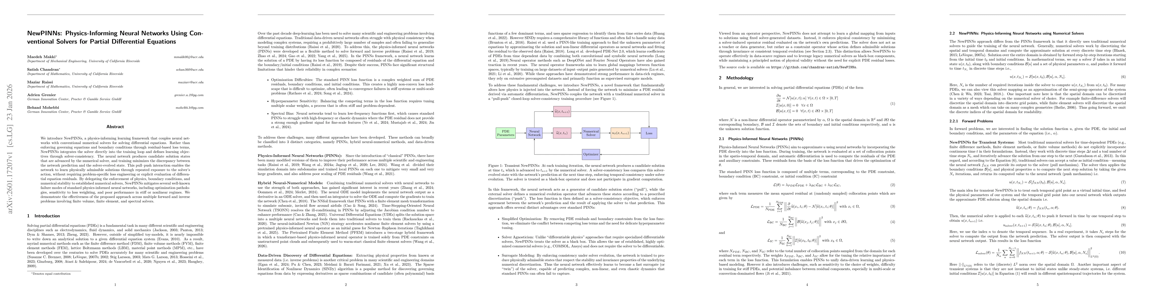 Thumbnail for NewPINNs: Physics-Informing Neural Networks Using Conventional Solvers for Partial Differential Equations