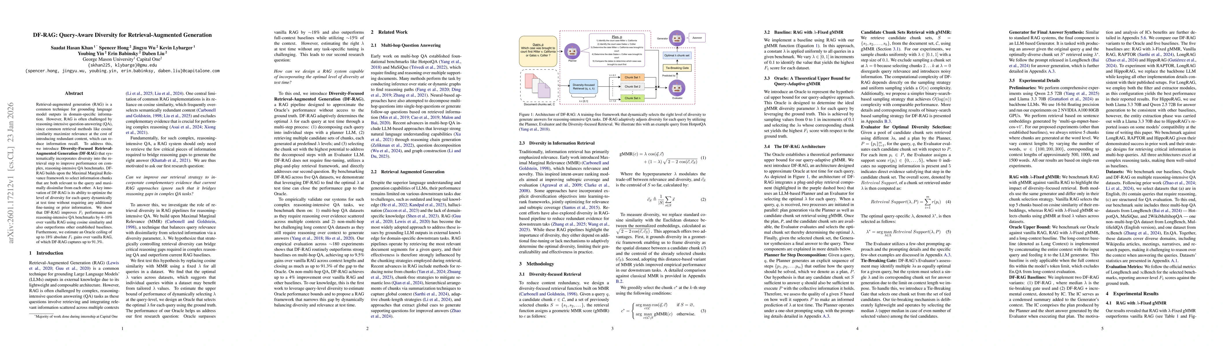 Thumbnail for DF-RAG: Query-Aware Diversity for Retrieval-Augmented Generation