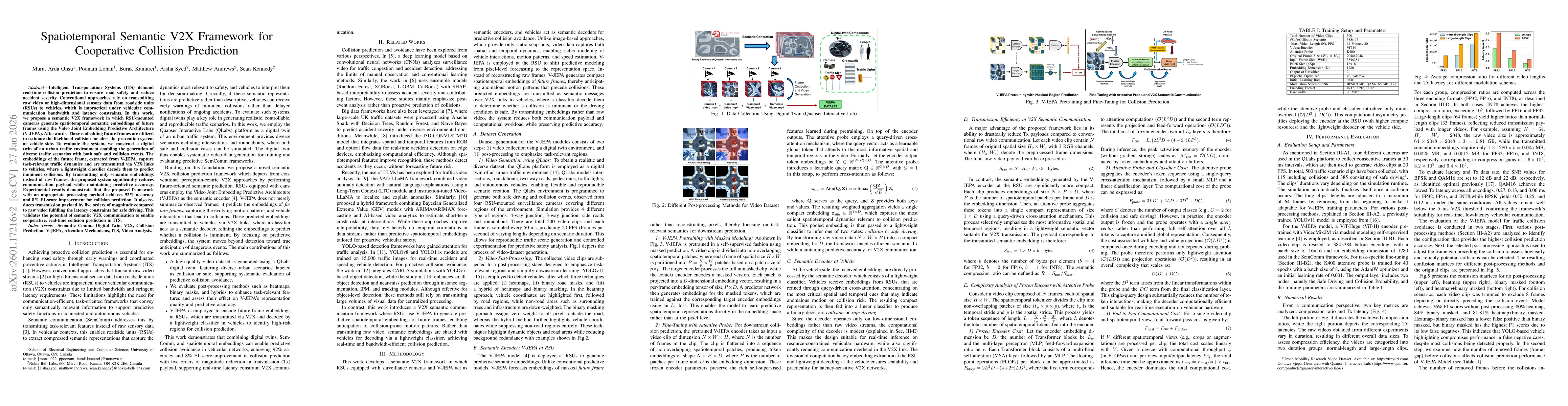 Thumbnail for Spatiotemporal Semantic V2X Framework for Cooperative Collision Prediction