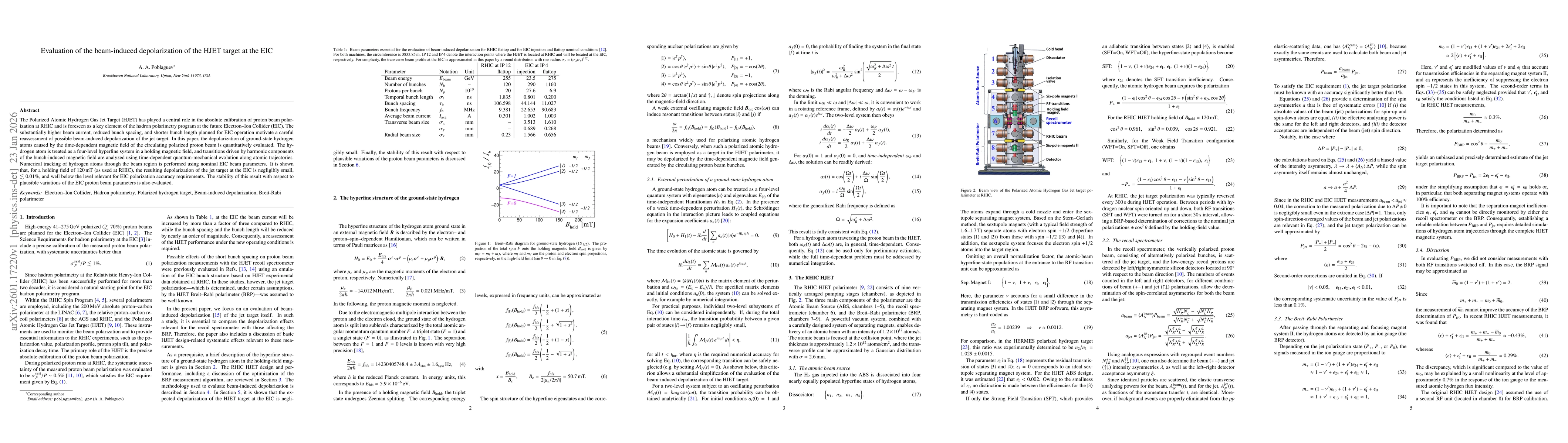 Thumbnail for Evaluation of the beam-induced depolarization of the HJET target at the EIC
