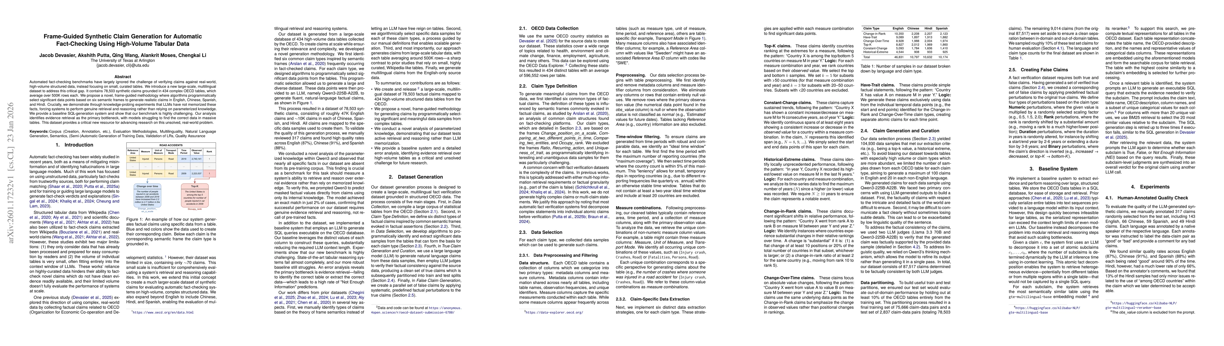 Thumbnail for Frame-Guided Synthetic Claim Generation for Automatic Fact-Checking Using High-Volume Tabular Data