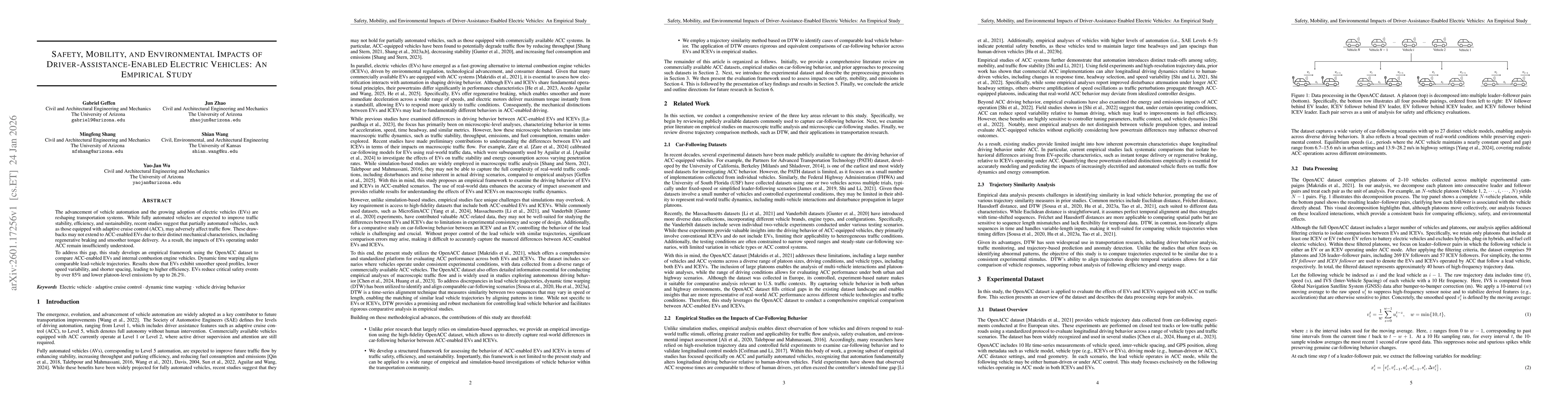 Thumbnail for Safety, Mobility, and Environmental Impacts of Driver-Assistance-Enabled Electric Vehicles: An Empirical Study