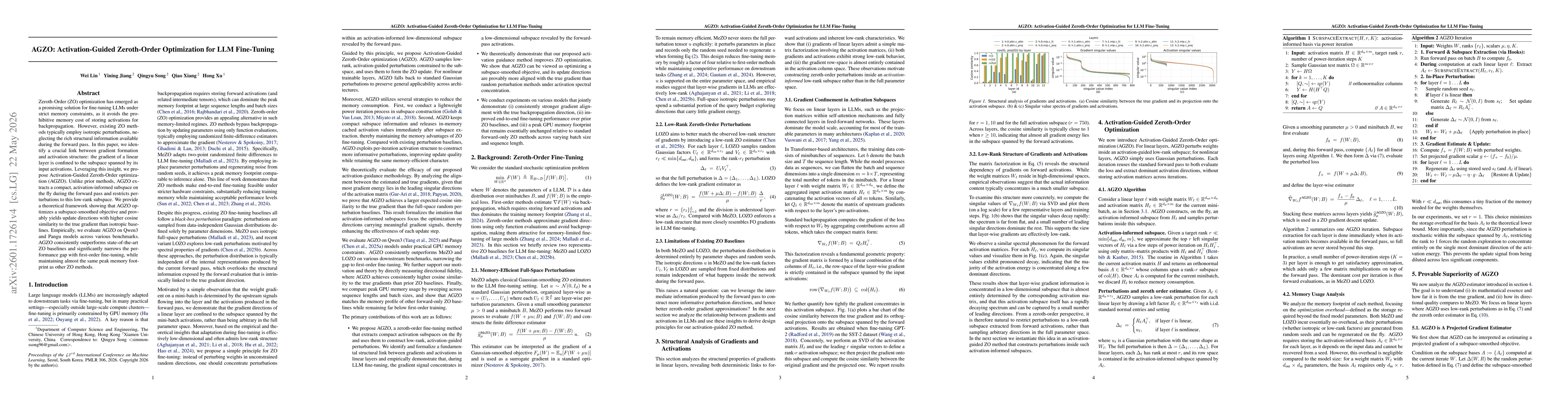Thumbnail for AGZO: Activation-Guided Zeroth-Order Optimization for LLM Fine-Tuning
