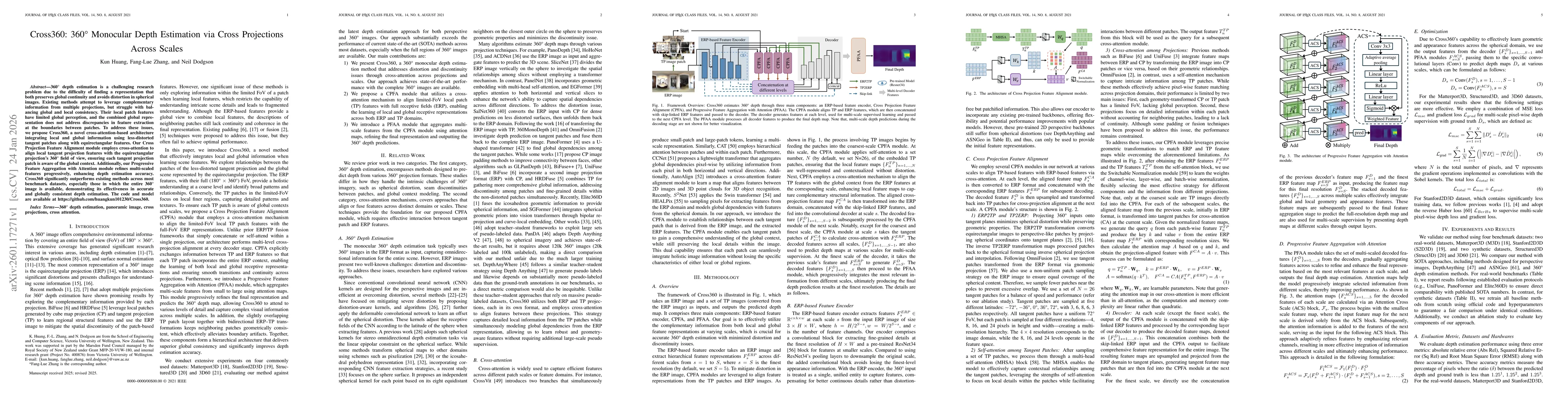 Thumbnail for Cross360: 360° Monocular Depth Estimation via Cross Projections Across Scales