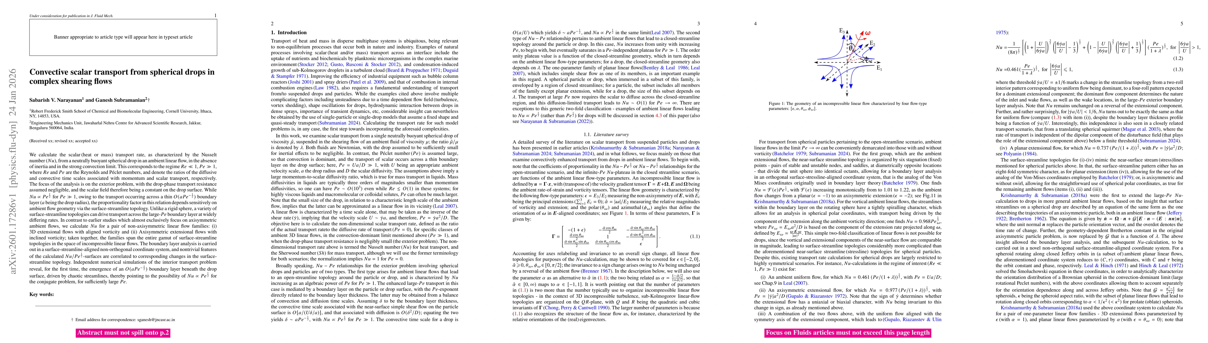 Thumbnail for Convective scalar transport from spherical drops in complex shearing flows