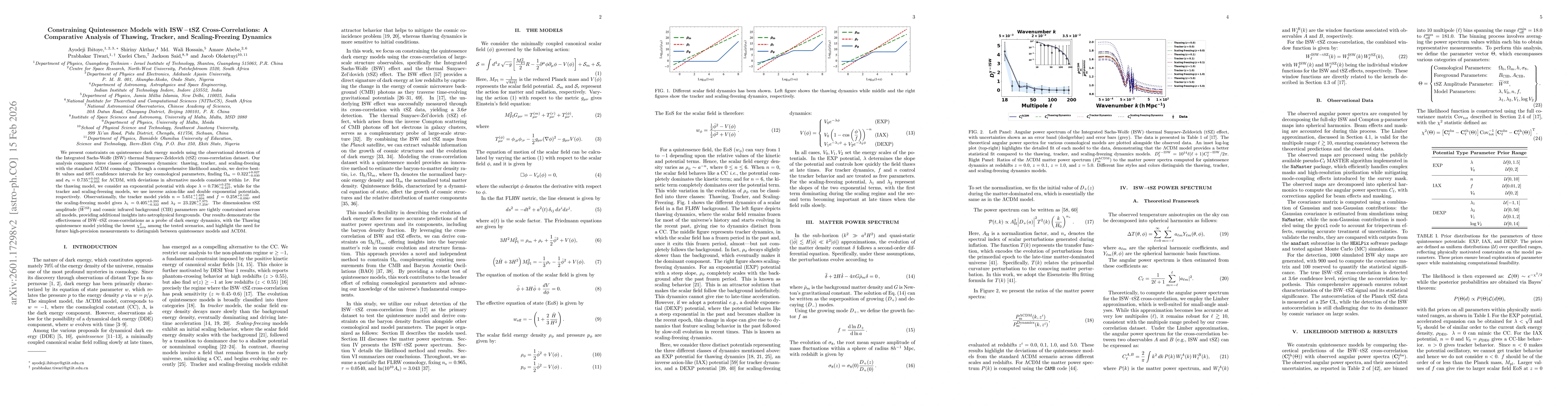 Thumbnail for Constraining Quintessence Models with ISW-tSZ Cross-Correlations: A Comparative Analysis of Thawing, Tracker, and Scaling-Freezing Dynamics