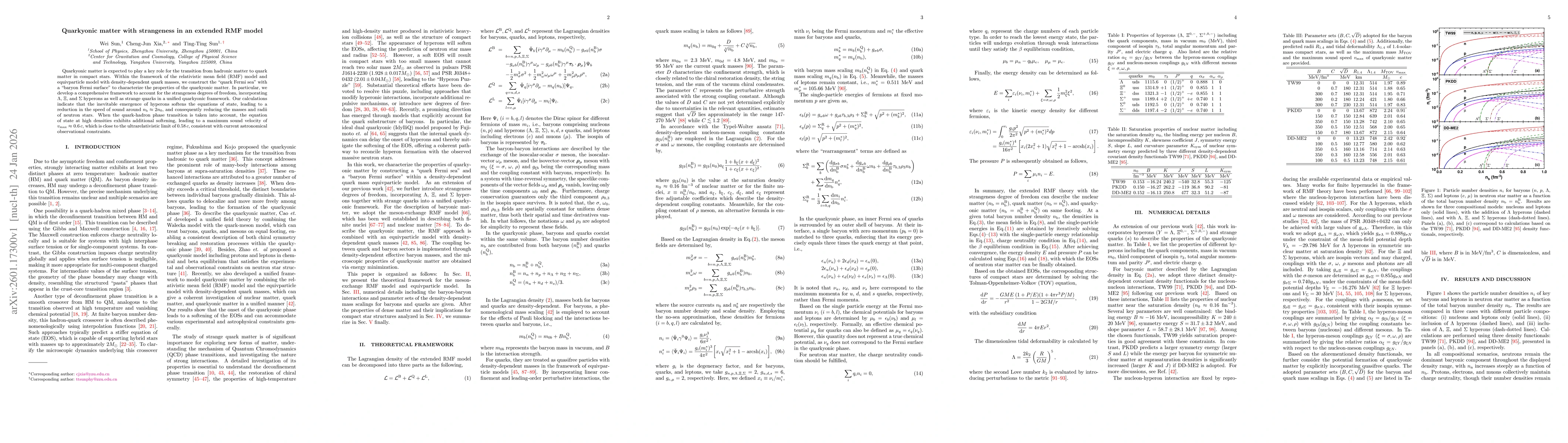Thumbnail for Quarkyonic matter with strangeness in an extended RMF model
