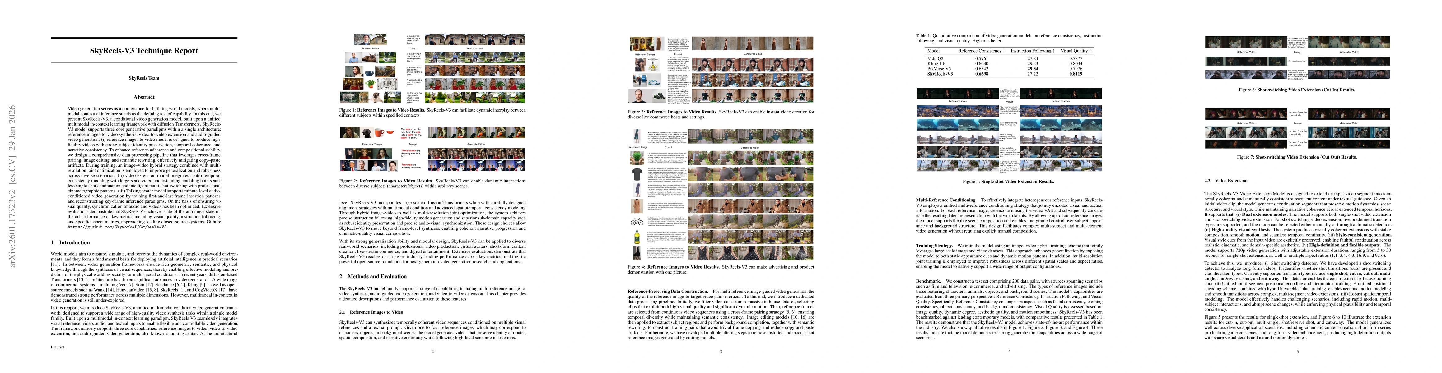 Thumbnail for SkyReels-V3 Technique Report