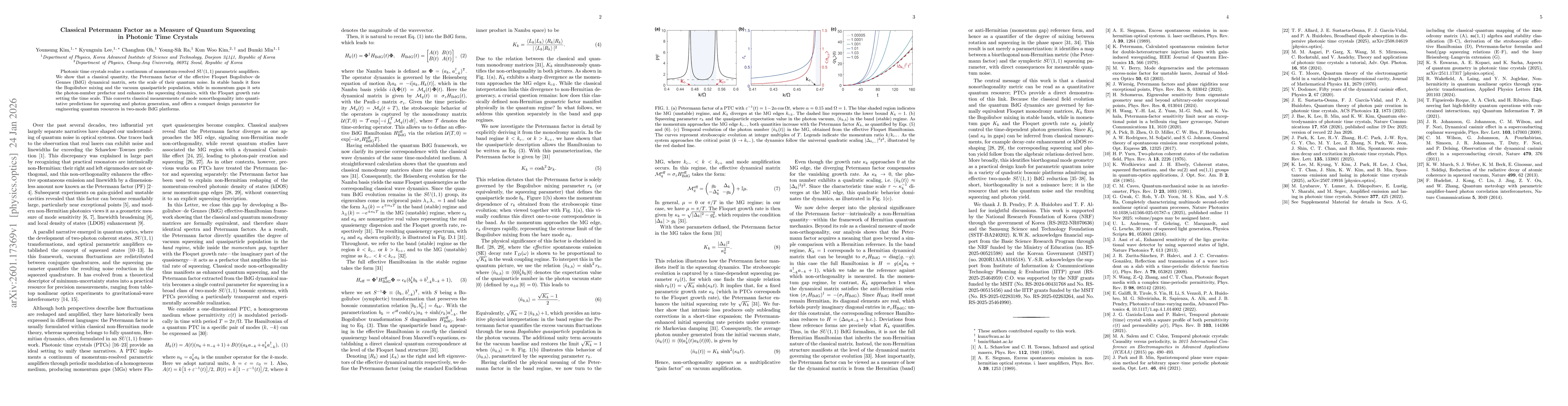 Thumbnail for Classical Petermann Factor as a Measure of Quantum Squeezing in Photonic Time Crystals