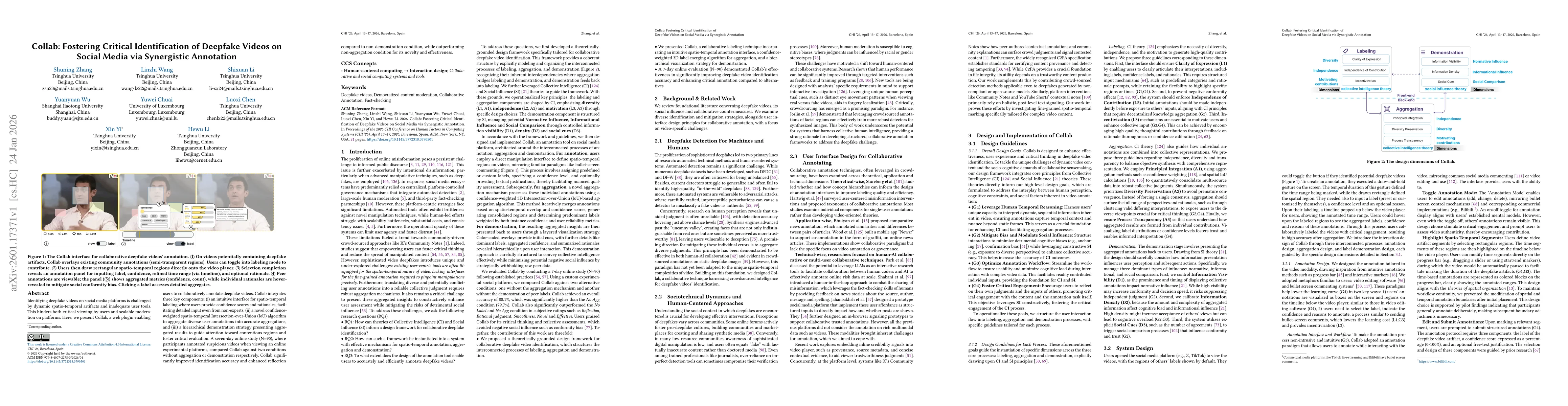 Thumbnail for Collab: Fostering Critical Identification of Deepfake Videos on Social Media via Synergistic Annotation