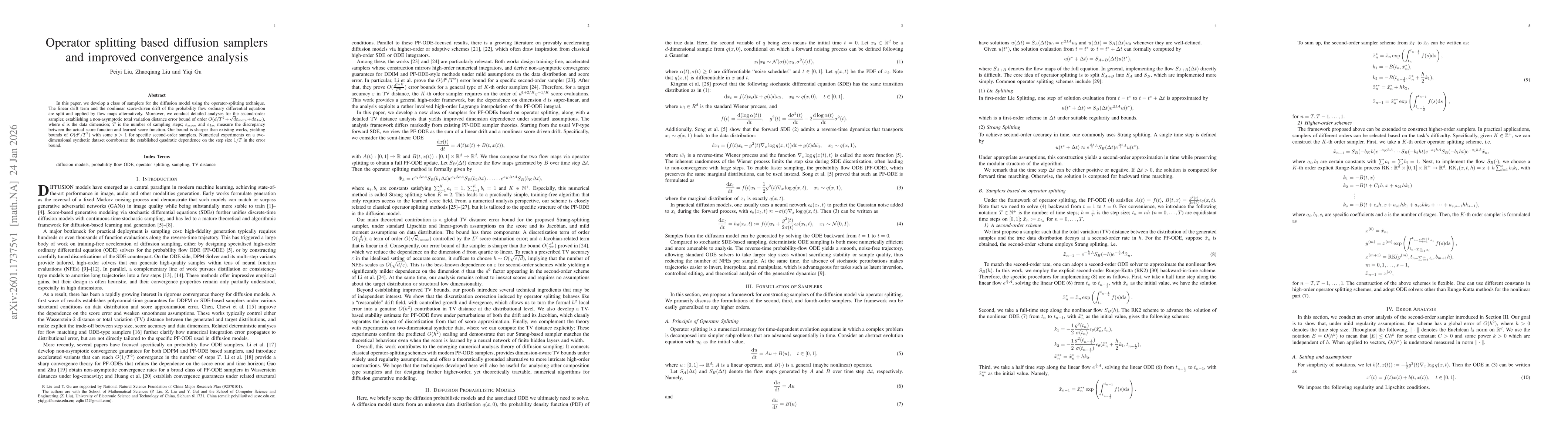 Thumbnail for Operator splitting based diffusion samplers and improved convergence analysis