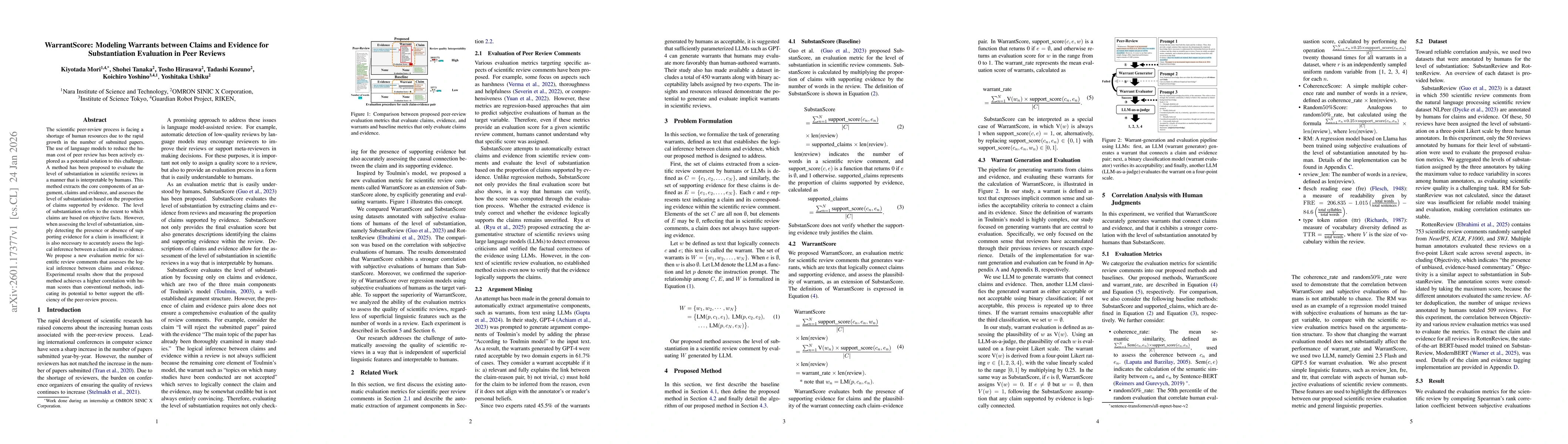 Thumbnail for WarrantScore: Modeling Warrants between Claims and Evidence for Substantiation Evaluation in Peer Reviews
