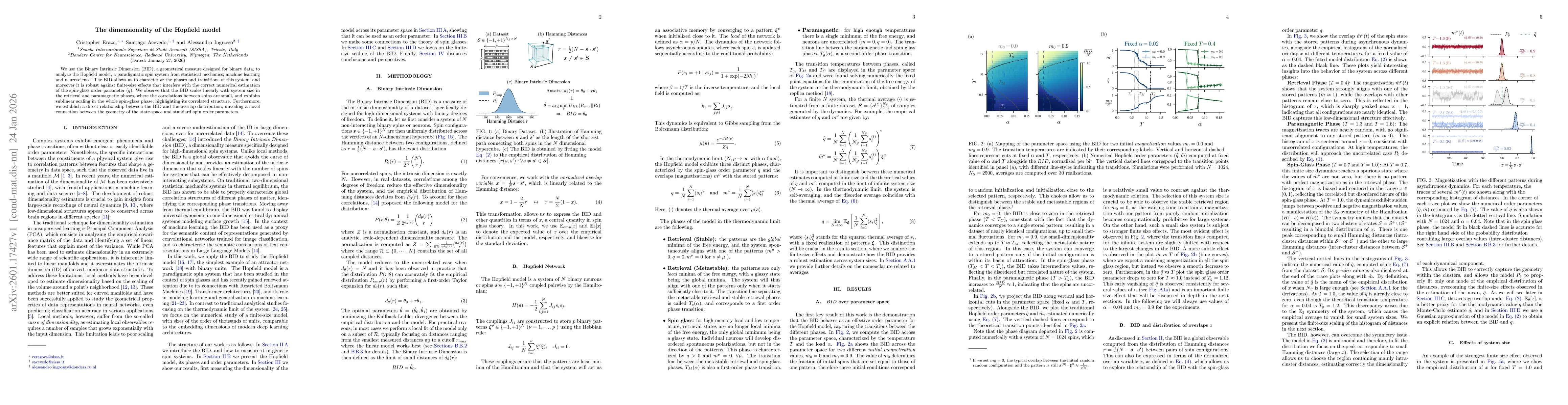 Thumbnail for The dimensionality of the Hopfield model